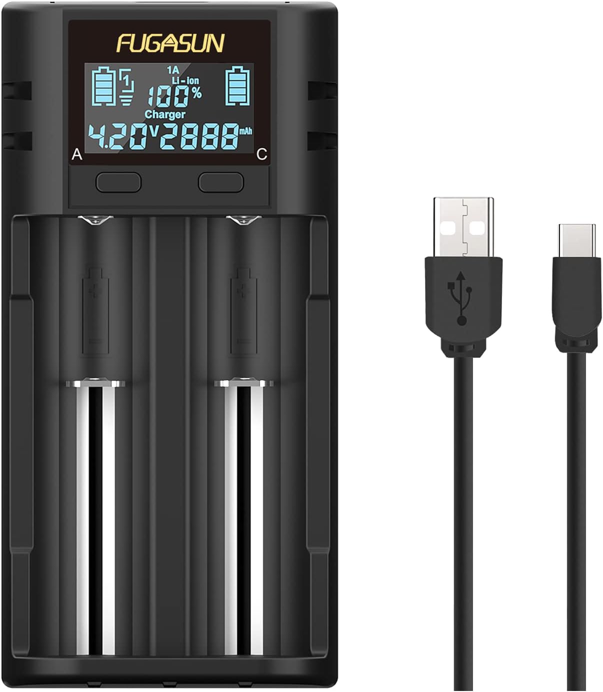 Chargeur accus 21700 et 18650 pour cigarette électronique, pods
