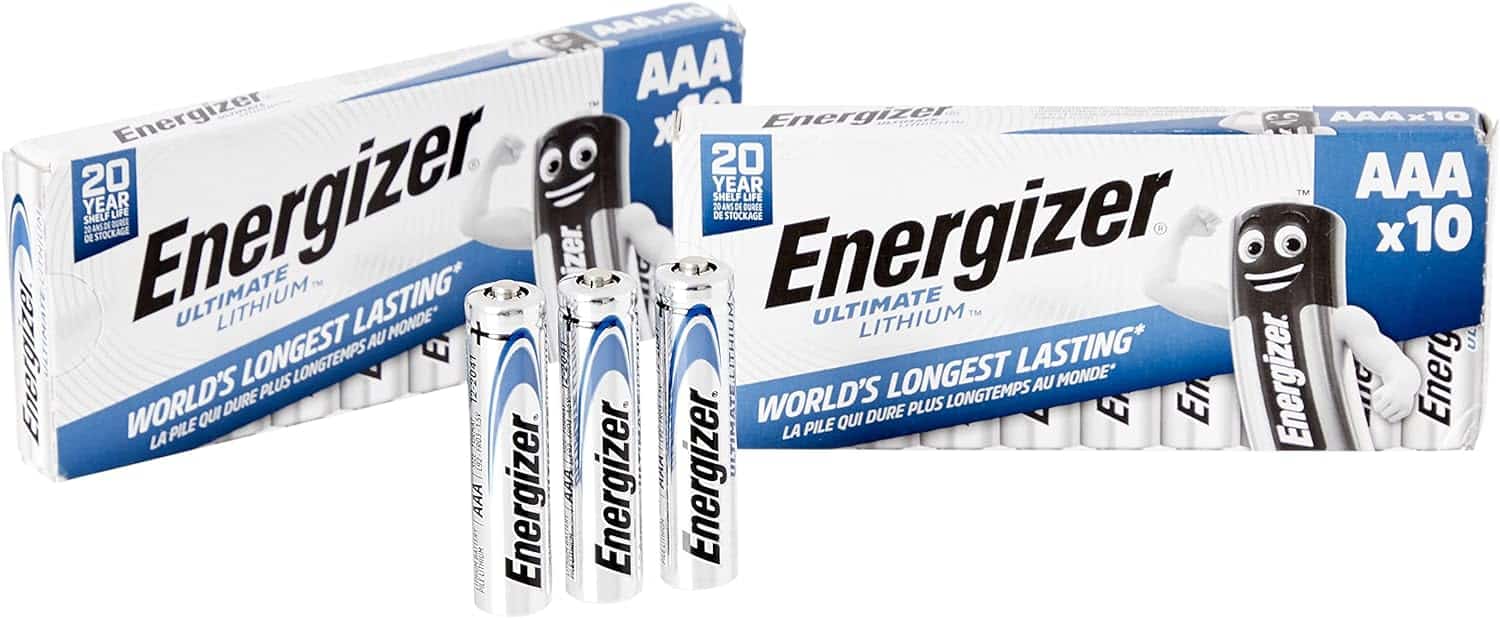 Energizer Lot de 20 piles Ultimate Lithium AAA Micro 1,5 V 1260 mAh L92