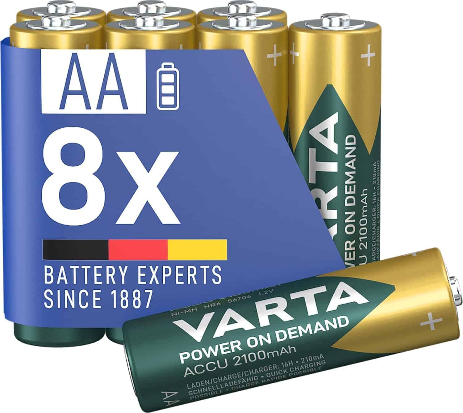 Piles AAA rechargeables VARTA - Lot 8 Piles rechargeables