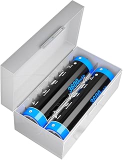 Pack de 2 piles 3600mAh 3.7V à dessus plat pour lampe de poche et appareil photo