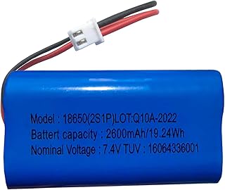 Batterie rechargeable 7.4V 2600mAh Li-Ion 18650 2S1P avec fiche XH2.54
