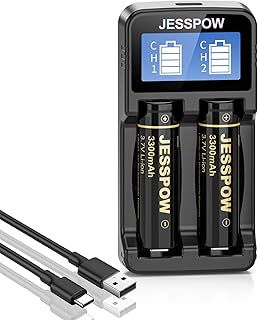 Lot de 2 piles rechargeables 3.7V 3300 mAh à dessus plat